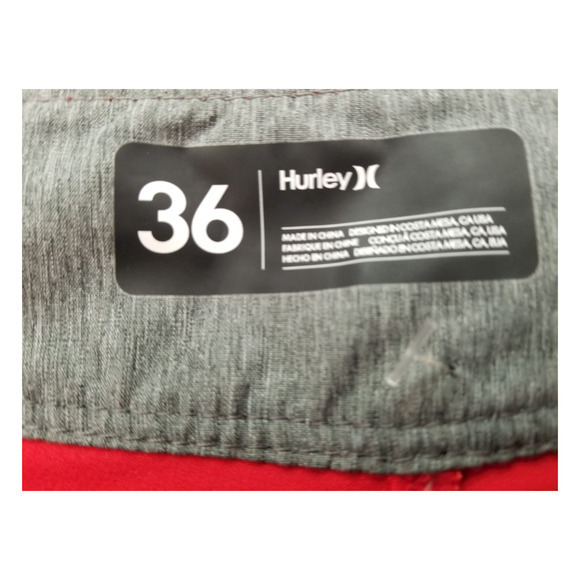 Hurley Phantom Men's Board Stretch Shorts Size 36‎ Length 18 inches Color Red - Picture 8 of 8